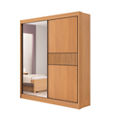 Ver imagem 1 de Guarda Roupa Mdf Atenas Ripado 2 Portas Espelho Cinamomo