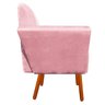 Poltrona Decorativa Dora Acetinado Rose Pés Palito - D'Rossi - 3