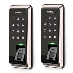 Kit 2 Fechaduras Digital de Sobrepor com Biometria Intelbras Fr220 - 1