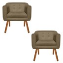 Ver imagem 1 de Kit 2 Poltrona Decorativa Julia Suede - D'Rossi