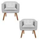 Ver imagem 1 de Kit 2 Poltrona Decorativa Julia Suede - D'Rossi