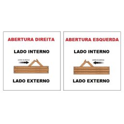 Porta de Alumínio Camarão com Visor e com Trinco Lado Direito 210x70cm Preto Allo Esquadrias - 2