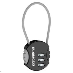 Cadeado de Zamac Segredo Numérico Preto Z35 Soprano - 1