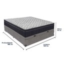 Ver imagem 3 de Cama Box Baú e Colchão Airtech 150 Espuma D45 Viúvo Ortobom: Cinza