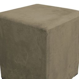 Kit 4 Puff Decorativo Dado Quadrado Suede Marrom Rato - 4