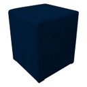 Ver imagem 2 de Kit 2 Puff Decorativo Dado Quadrado Suede Azul Marinho