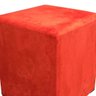 Puff Decorativo Dado Quadrado Suede Laranja - 2