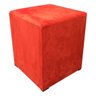 Puff Decorativo Dado Quadrado Suede Laranja - 1