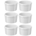 Ver imagem 1 de 6 Ramequins Brancos Canelados 150ml Tigelas Médias 8cm Uno Coza em Plástico