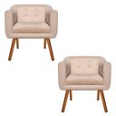 Ver imagem 1 de Kit 2 Poltrona Decorativa Julia Suede - D'Rossi