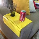 Ver imagem 3 de Bandeja Esteira para Braço de Sofá Porta Copo Reto Amarelo - Drossi