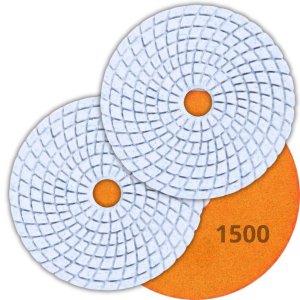 Disco de Lixa Diamantada Grão 1500 para Polir Mármore Granito Concreto | 02 Un