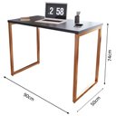 Ver imagem 3 de Mesa para Escritório Compacta Preto com Cobre - Moveisaqui