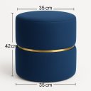 Ver imagem 2 de Kit Puff Cinta no Meio Decorativa Azul Linho