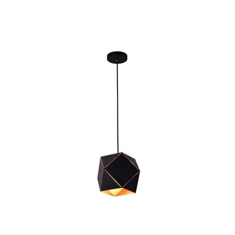 Lustre/pendente Alumínio Rpx Faces Preto 1 Lâmpada Design Moderno Industrial Quarto Sala