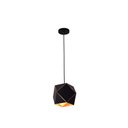 Ver imagem 1 de Lustre/pendente Alumínio Rpx Faces Preto 1 Lâmpada Design Moderno Industrial Quarto Sala