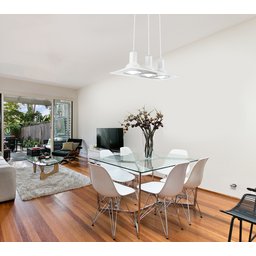 Pendente 3 Vidro - Branco com Vidro Espelhado - 2