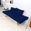 Ver imagem 4 de Sofá Japão Futon Acquablock Azul Royal em Madeira Maciça