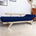 Ver imagem 6 de Sofá Japão Futon Acquablock Azul Royal em Madeira Maciça