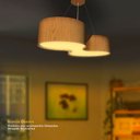 Ver mais imagens de Lustre Madeira Violão 70cm 4 Luzes - Freijó