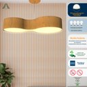 Ver imagem 2 de Lustre Madeira Violão 70cm 4 Luzes - Freijó