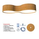 Ver imagem 3 de Lustre Madeira Violão 70cm 4 Luzes - Freijó