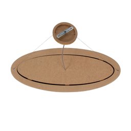 Lustre Pendente Oval em Madeira 75 Cm - 4 Luzes - Freijó - 3