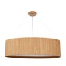 Lustre Pendente Oval em Madeira 75 Cm - 4 Luzes - Freijó - 1