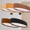 Ver imagem 5 de Lustre Pendente Oval em Madeira 75 Cm - 4 Luzes - Freijó