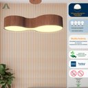 Ver imagem 5 de Lustre Pendente Madeira Violão 70cm 4 Luzes - Imbuia