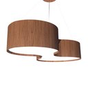 Ver imagem 2 de Lustre Pendente Madeira Violão 70cm 4 Luzes - Imbuia