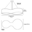 Ver imagem 7 de Lustre Pendente Madeira Violão 70cm 4 Luzes - Imbuia