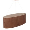 Ver imagem 3 de Lustre Pendente Madeira Oval 75 cm  - 4 luzes - Imbuia