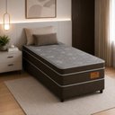 Ver imagem 5 de Colchão Solteirão Sr Life Silver Molas Ensacadas Espuma D26 96x203x27cm Marrom