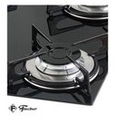 Ver imagem 3 de Fogão Cooktop Fisher 5 Bocas À Gás Mesa de Vidro Preto Bivolt