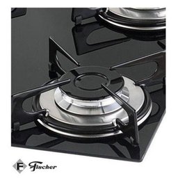 Fogão Cooktop Fisher 5 Bocas À Gás Mesa de Vidro Preto Bivolt - 4