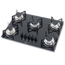 Ver imagem 1 de Fogão Cooktop Fisher 5 Bocas À Gás Mesa de Vidro Preto Bivolt