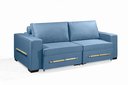 Ver imagem 4 de Sofá Retrátil e Reclinável 2.30m Estilo Estofados - Chayene com Softgel D33 Linho "azul"