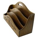 Ver imagem 2 de Porta Documentos Entalhado na Madeira Loja da Índia Perfeito para Organizar a Papelada