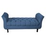 Recamier Grecia Decorativa 90cm Suede Azul Marinho - Montanaris Decor Md Montanaris Decor - 1