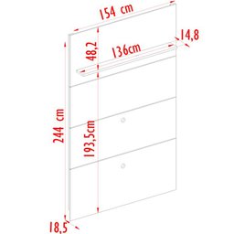 Painel Bancada Piso Teto 244x154cm TV 65 MT7151 Jade Oliva MDT - 11 Painel Bancada Piso Teto 244x154cm TV 65 MT7151 Jade Oliva MDT - 11