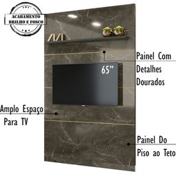 Painel Bancada Piso Teto 244x154cm TV 65 MT7151 Jade Oliva MDT - 7 Painel Bancada Piso Teto 244x154cm TV 65 MT7151 Jade Oliva MDT - 7