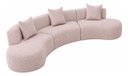 Ver imagem 2 de Sofá Modular Curvo 360cm Orgânico Virginia Bouclé:Rose