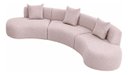 Ver imagem 4 de Sofá Modular Curvo 360cm Orgânico Virginia Bouclé:Rose