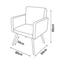 Ver imagem 2 de Poltrona Decorativa Nina Suede Romero Brito Pés Palito Veredas