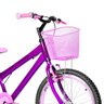 Bicicleta Infantil Feminina Aro 20 Aero Cor Violeta e Rosa - 5