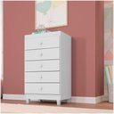 Ver imagem 3 de Guarda Roupa Infantil 4 Portas com Cômoda 5 Gavetas Branco