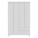 Ver imagem 7 de Guarda Roupa Infantil 4 Portas com Cômoda 5 Gavetas Branco