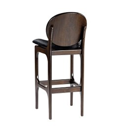 Kit 6 Banquetas Alta Noruega 50 x 108 Cm Madeira Maciça Tabaco Suede Preto L14 - 3