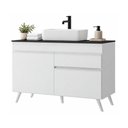 Ver imagem 5 de Balcão Banheiro MP5539 Retrô 2 Portas 1 Gaveta MDP 120cm Branco Multimóveis